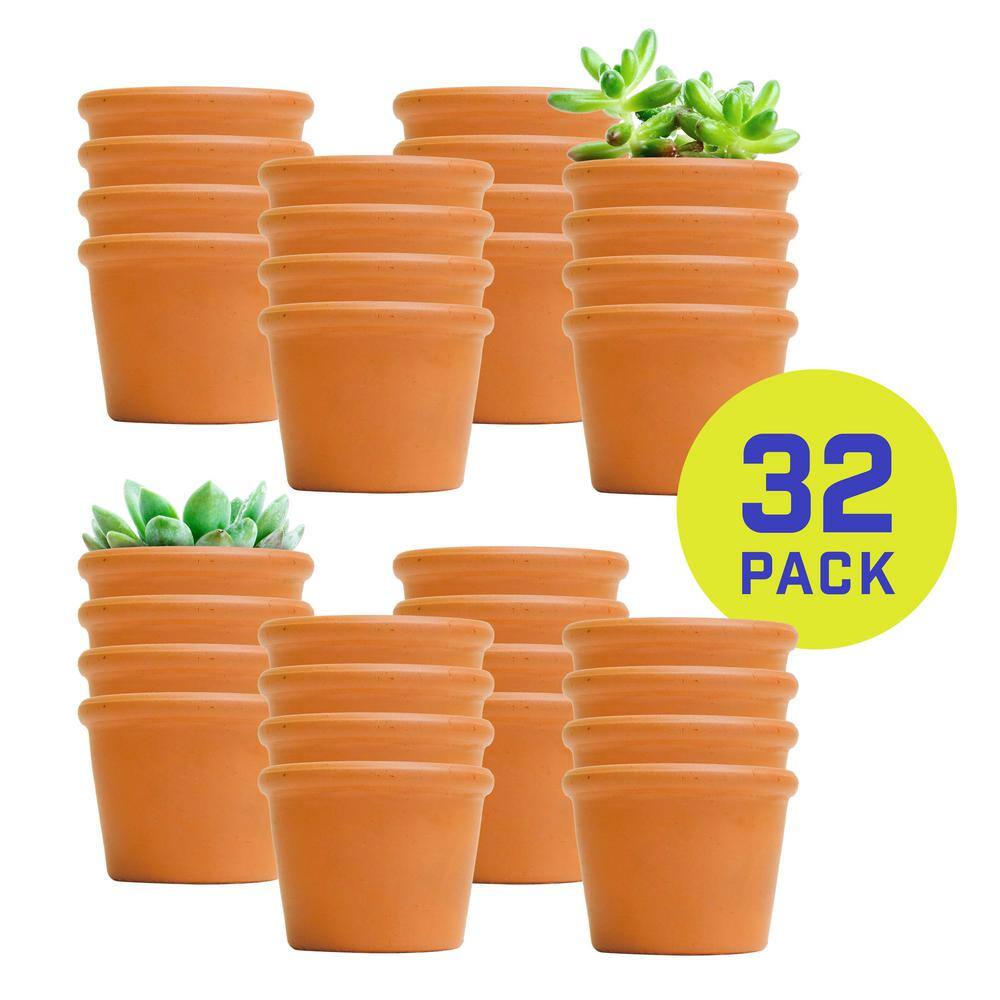 Pennington 3 in. x 2 in. Small Terra Cotta Clay Cylinder Pot (32-Pack) 100551429