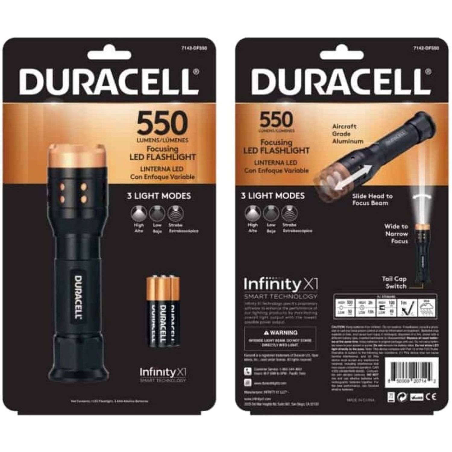 Aluminum Focusing LED Flashlight by Duracell Inc. DUR7142DF550