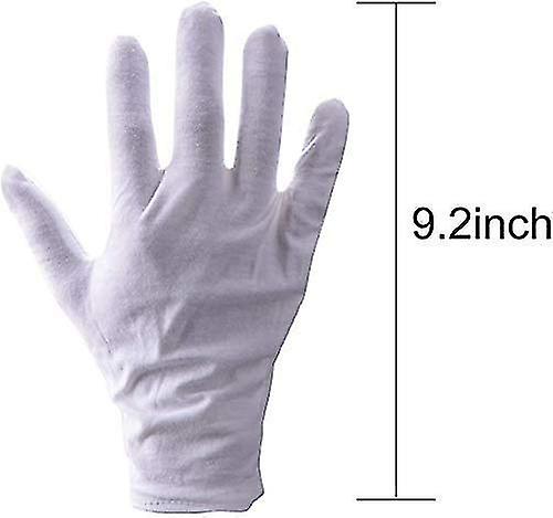 12 Pairs Cotton Gloves White Cotton Gloves Cosmetic Gloves Moisturizing Gloves Moisturizing Eczema Cotton Gloves