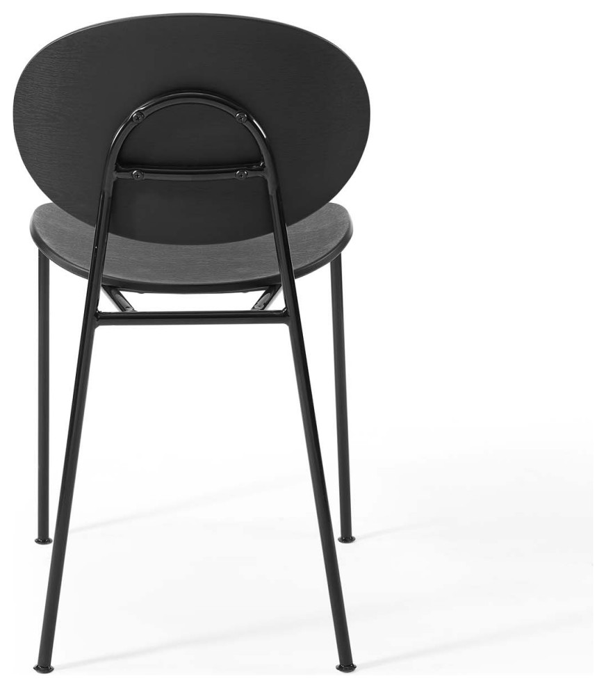 Palette Dining Side Chair Set of 2 EEI 3902 BLK   Midcentury   Dining Chairs   by Kolibri Decor  Houzz