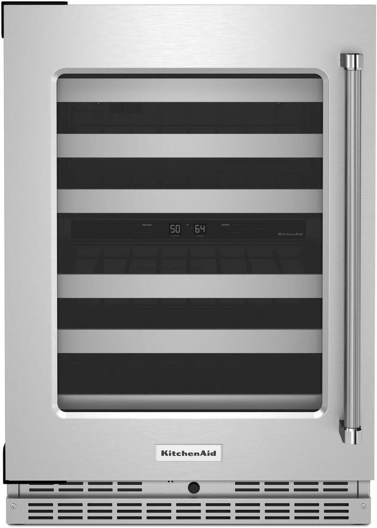 KitchenAid KUWL314KSS 24 Inch Stainless Steel Wine Cooler