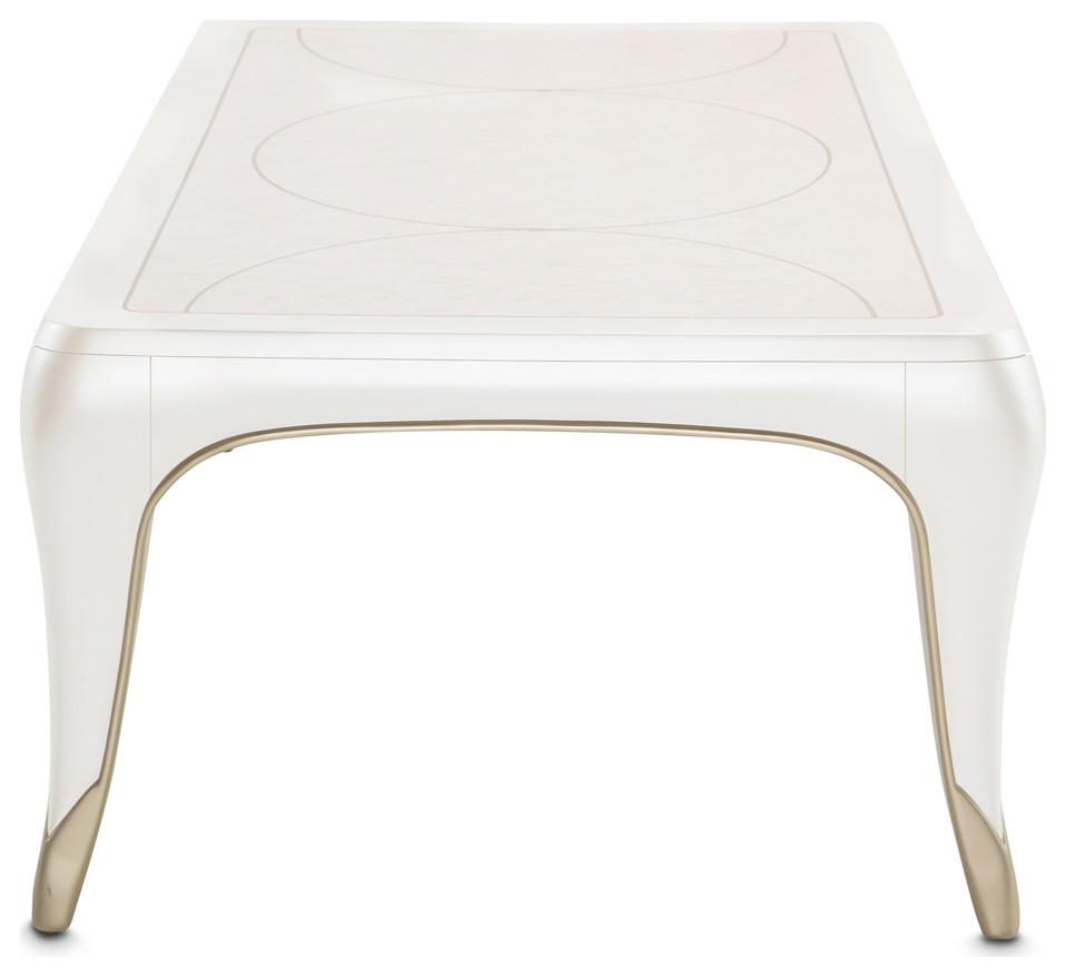 London Place Rectangular Cocktail Table   Creamy Pearl   Contemporary   Coffee Tables   by Michael Amini  Houzz