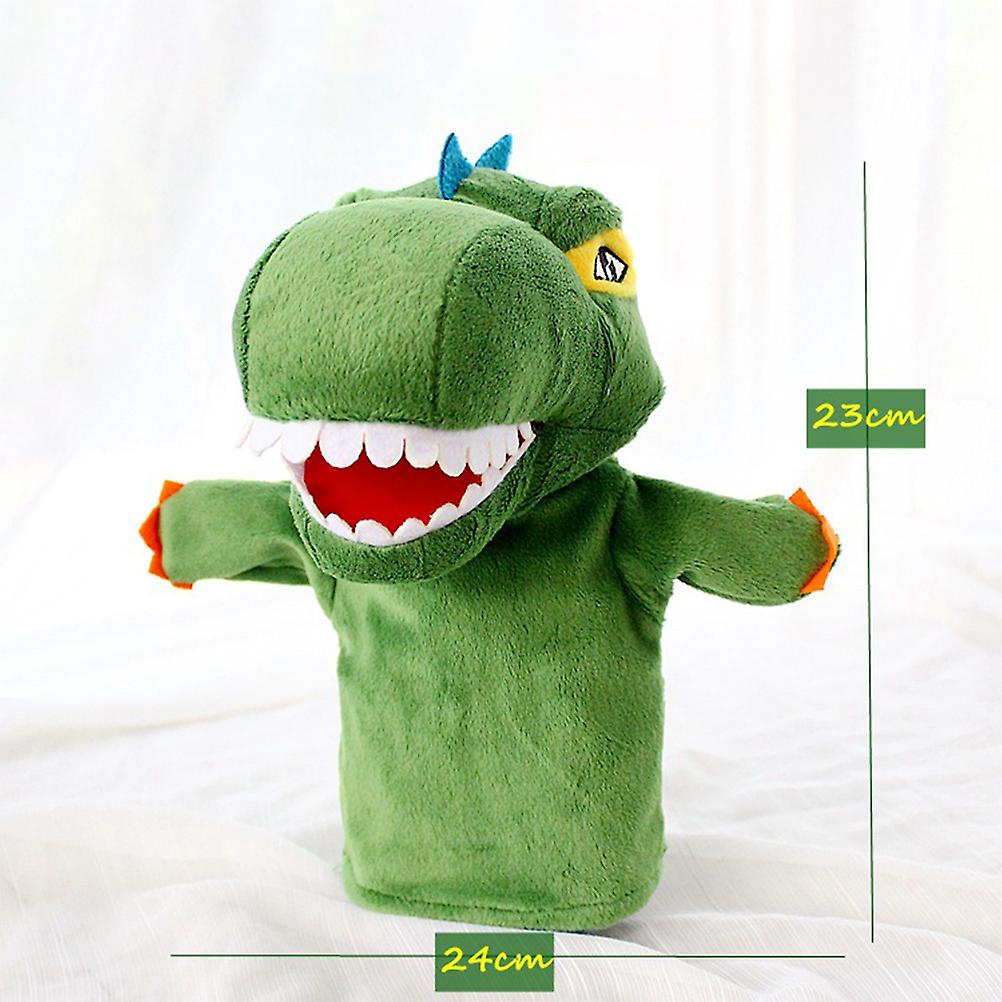 Cartoon Dinosaur Plush Soft Hand Puppet Parent Child Interaction Storytelling Puppet Kids Pretend Playing Toy Gift