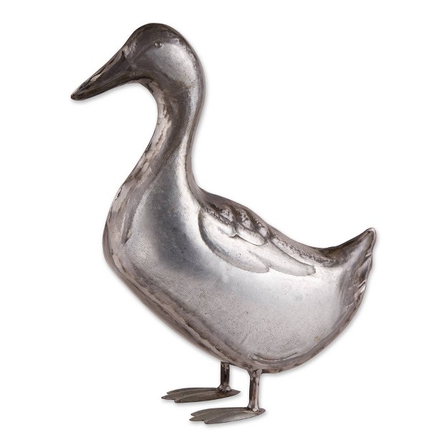 Iron Galvanized Duck Sculpture Gray Zingz amp Thingz