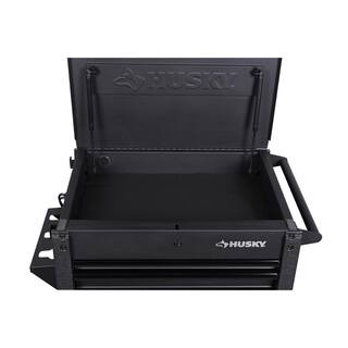 Husky 31 in. W x 23 in. D 6-Drawer Rolling Tool Cart in Black H30MECH6BLK