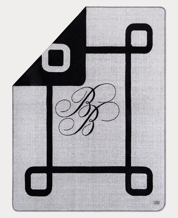 Brooks Brothers Bb Monogram Luxury Cotton Throw