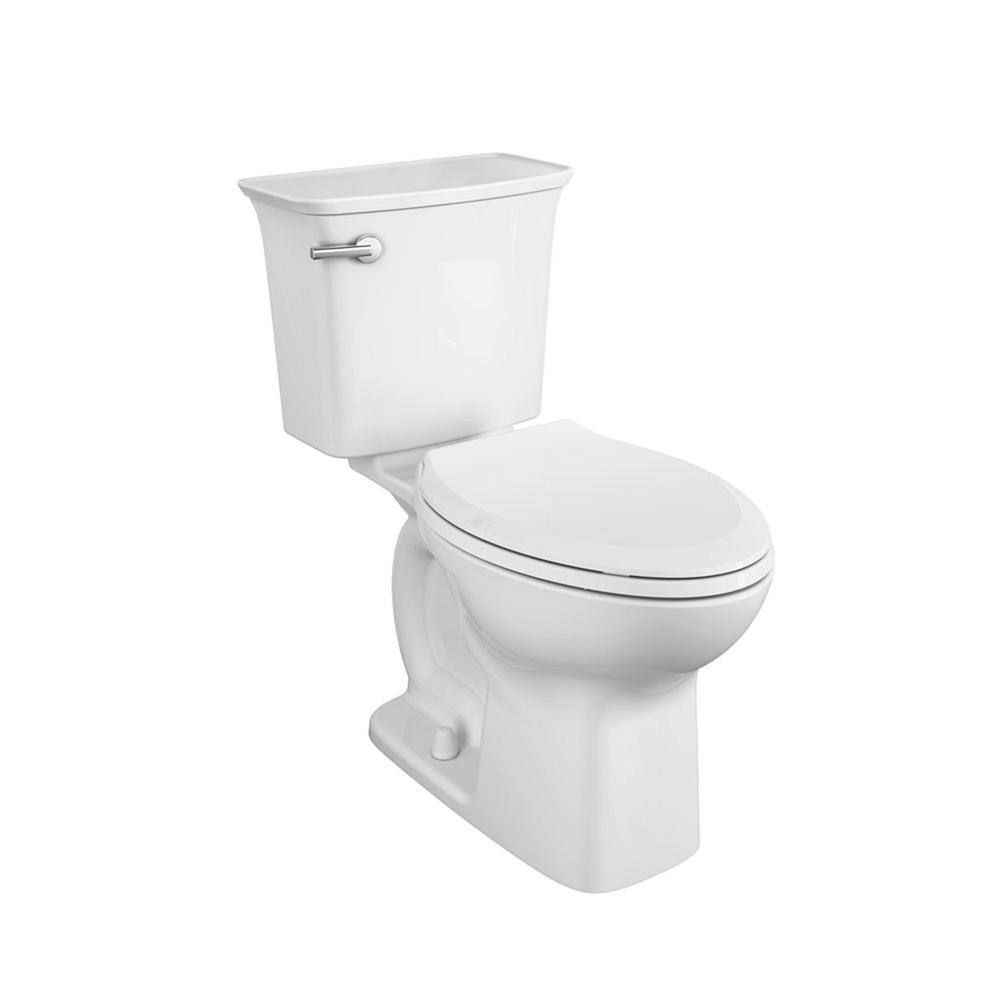 American Standard Cadet Ovation Tall Height 2-Piece 1.28 GPF High Efficiency Single Flush Elongated Toilet in White Seat Included 760AA101.020