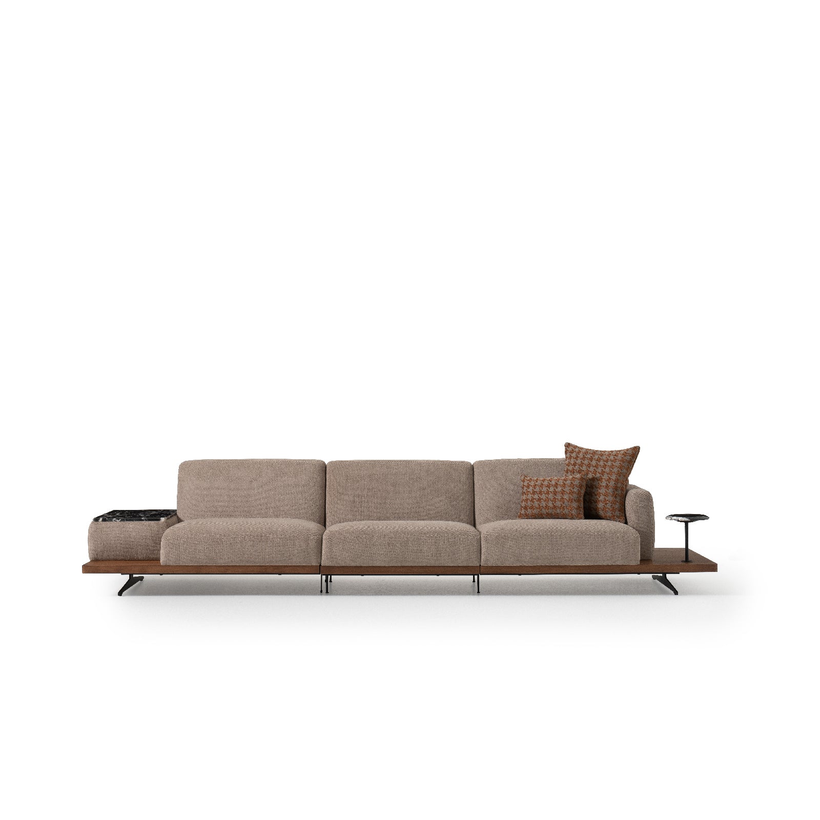 Orissa Sofa Left Module With Arm And Marble Table Orsaim-Leftsofa