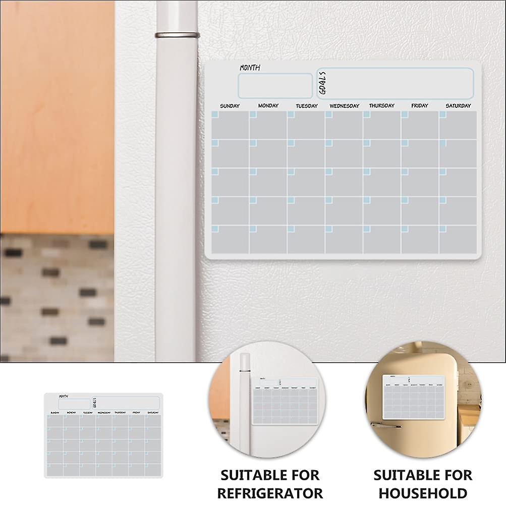 Magnetic Calendar Dry Erase Weekly Monthly Calendar Planner Fridge Whiteboard