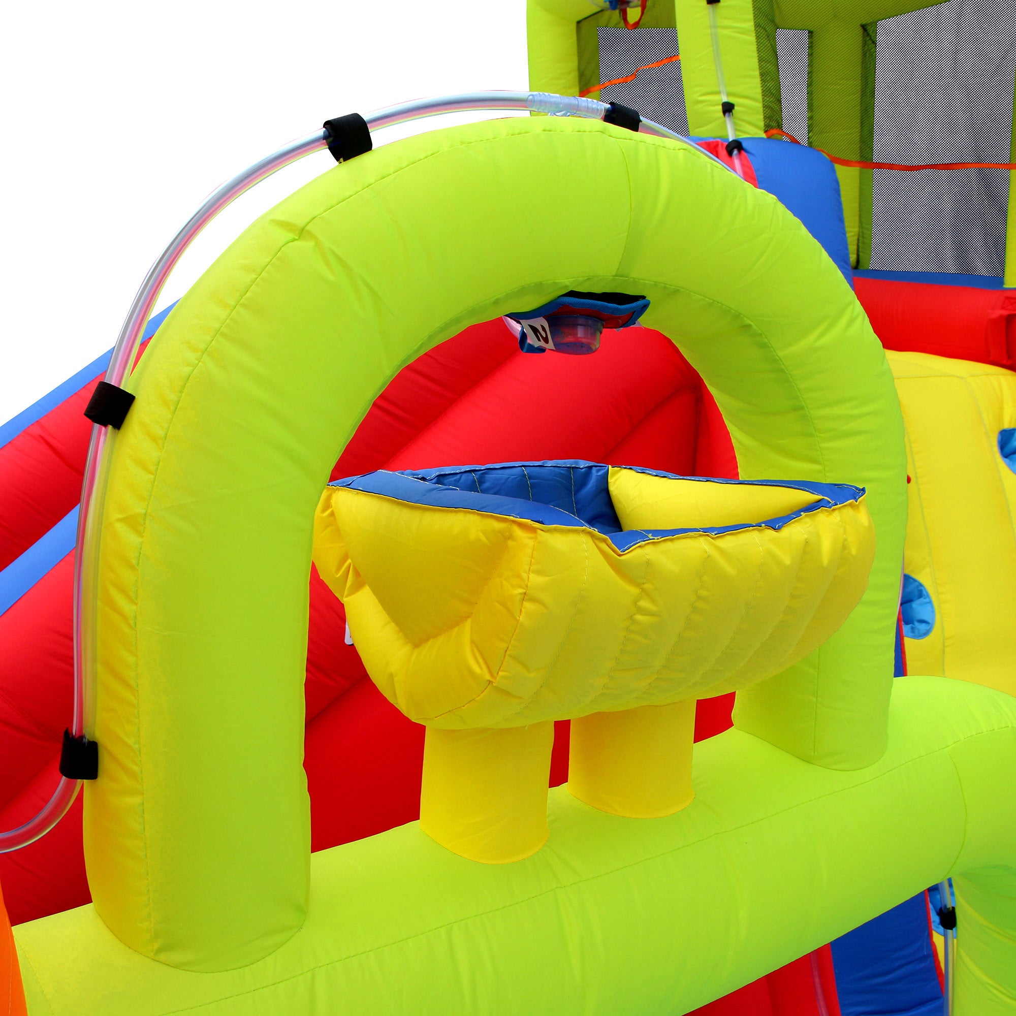 Banzai Drench Zone Water Park - With Soaker Bucket + Water Cannon + Sprinklers, (14' 7" L x 13' 4" W x 8' H), Recommended Ages 5+