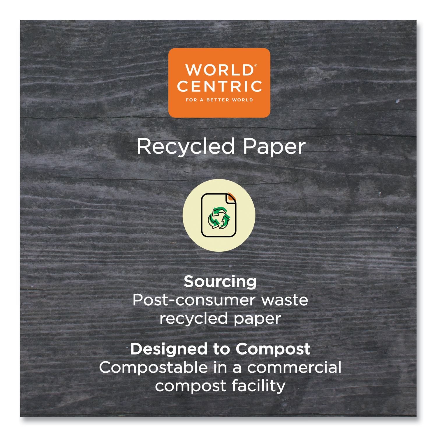 100 Percent PCW Recycled Paper Towels by World Centricandreg; WORTWPAMF