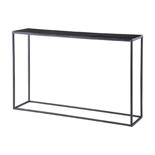 46.5” Black and Bronze Textured Industrial Style Console Table