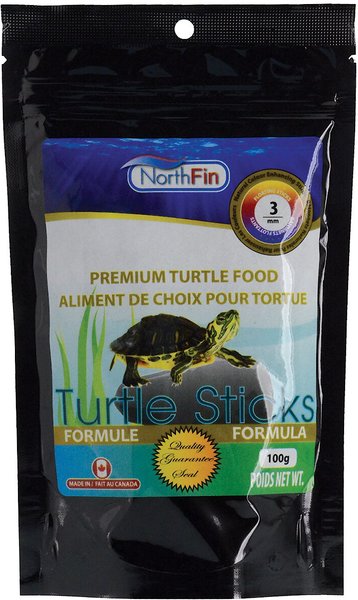 NorthFin Turtle Sticks 3 mm Floating Sticks Fish Food， 100-g bag