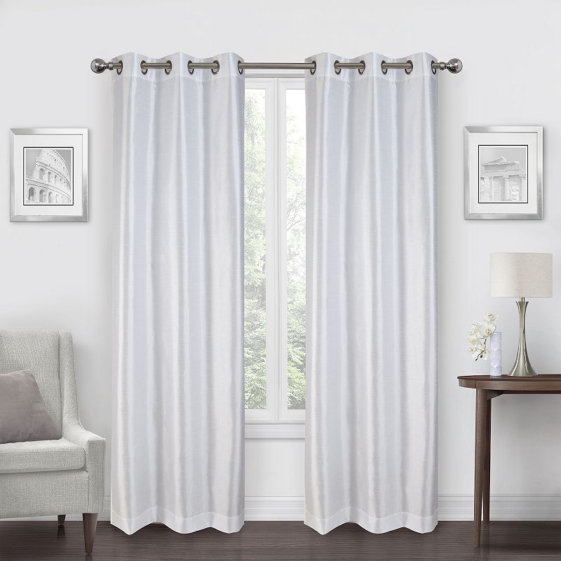 Regal Home 2 Decorative Faux Silk Window Curtain Panels