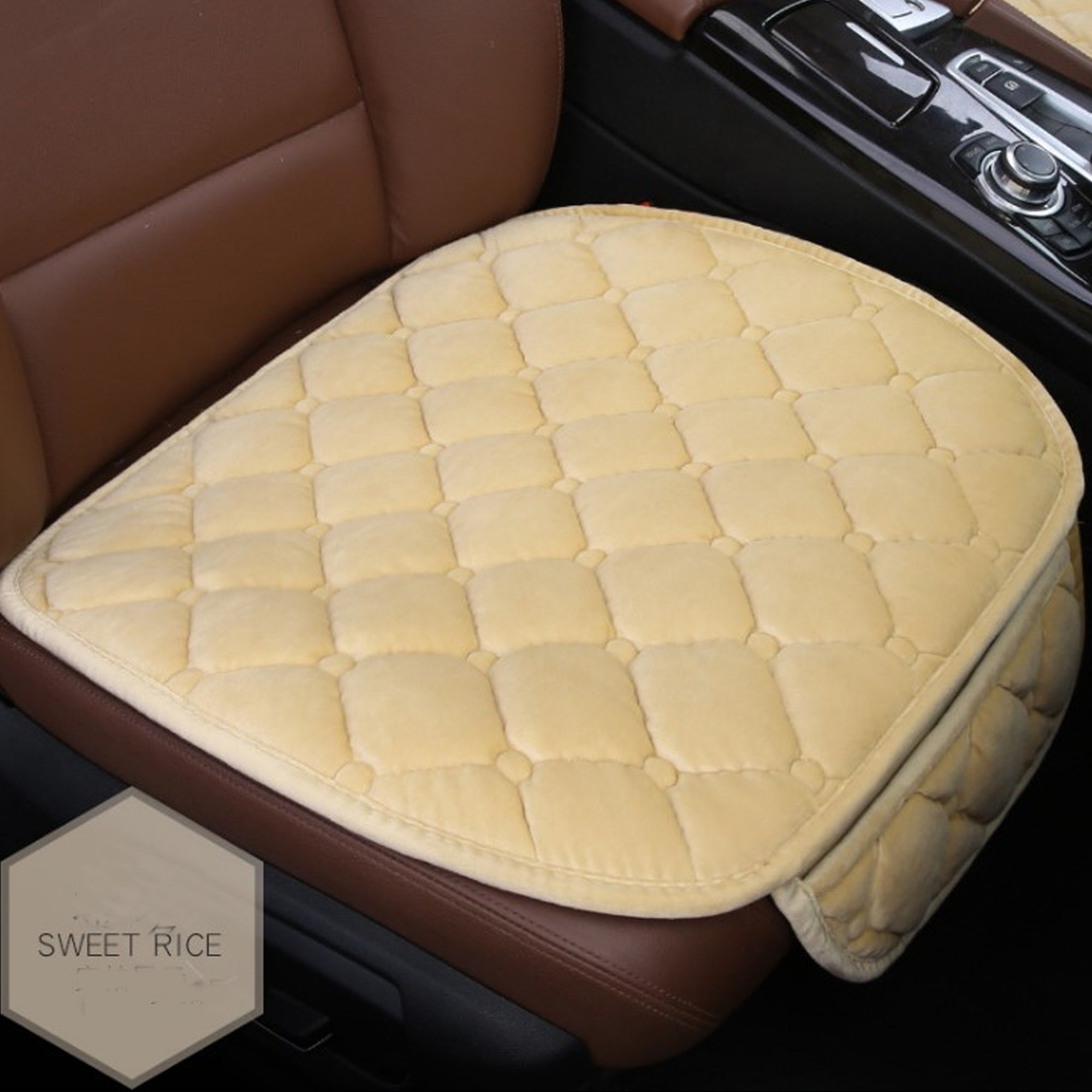 Sunisery Universal Car Seat Cover Breathable PU Leather Pad Mat for Car Chair Cushion