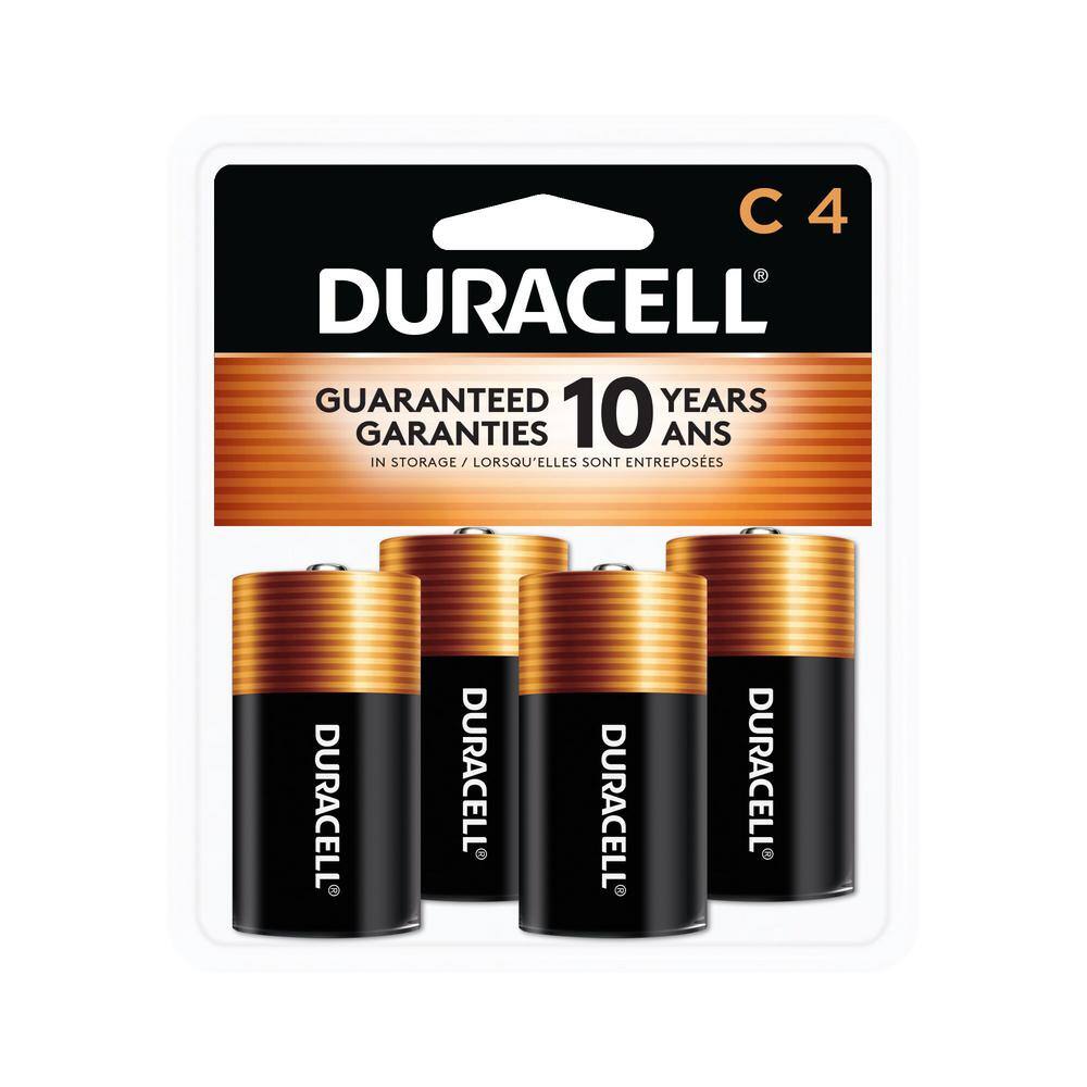 Duracell Duracell Coppertop C Batteries 4-count Pack Long-lasting Power All-Purpose Alkaline Battery for your Devices 004133313848