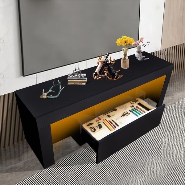 TV stand with Storage 55 inch LED TV Media Console Entertainment Center - 73 inches in width