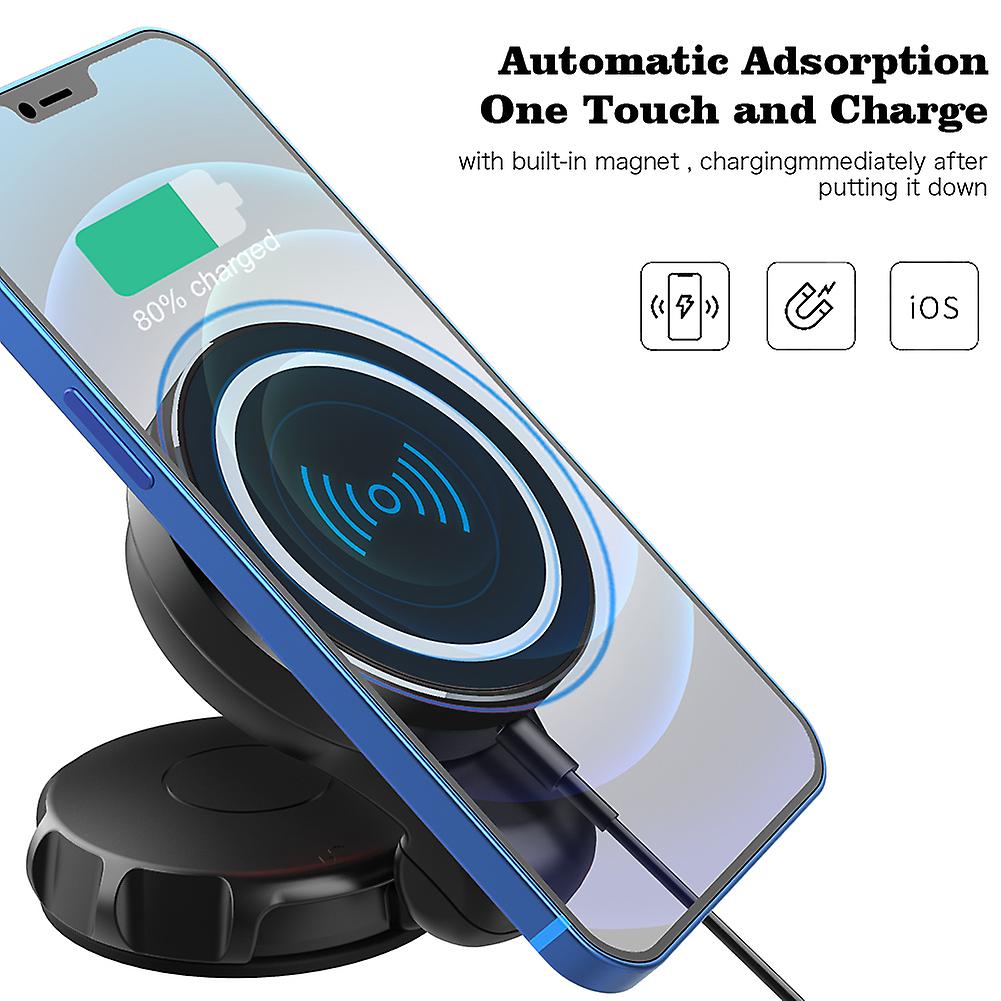 Magnetic Wireless Car Charger Car Phone Holder Compatible With All Iphone 12 Series Car Chargers