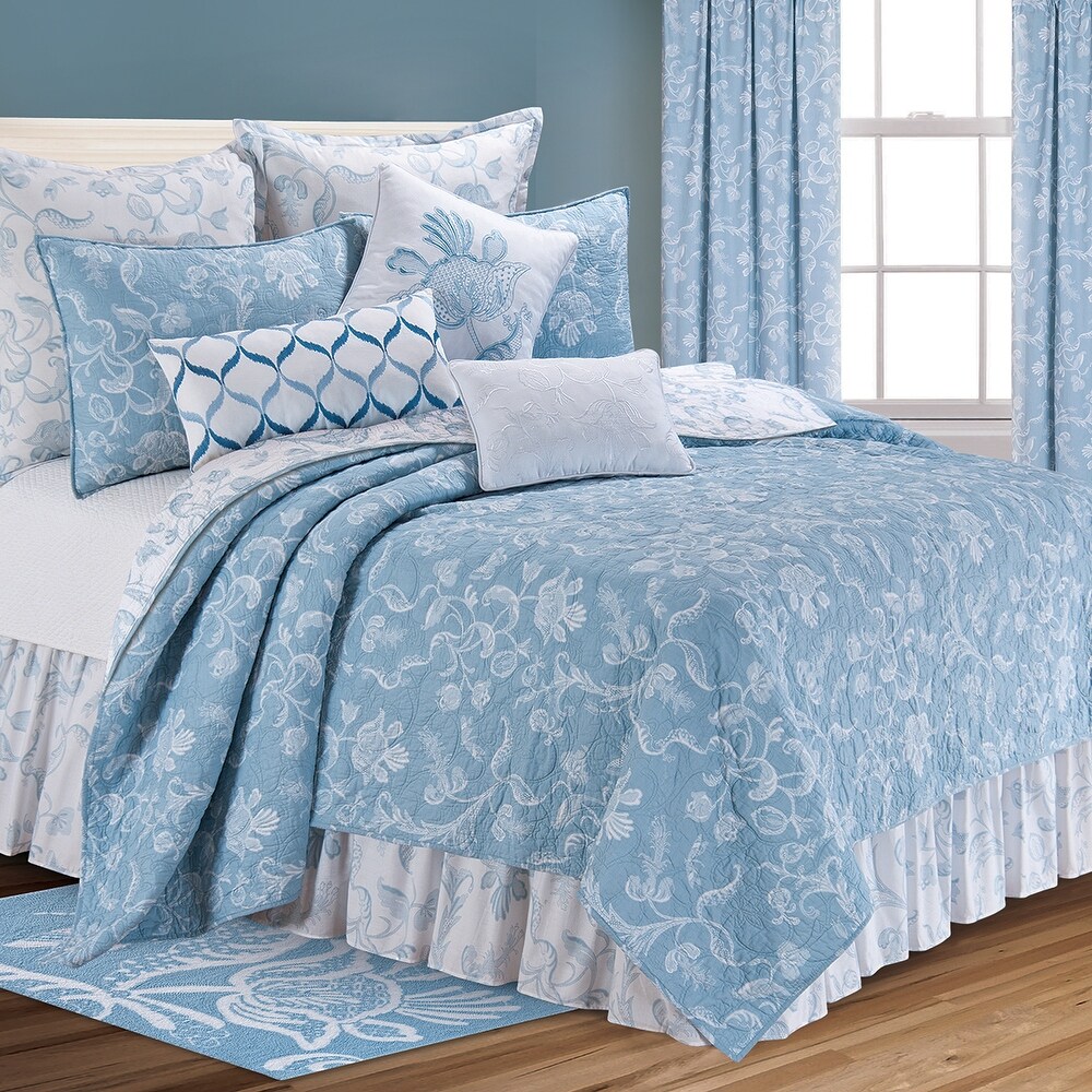 Colonial Williamsburg Eliza Lace Blue Euro Sham