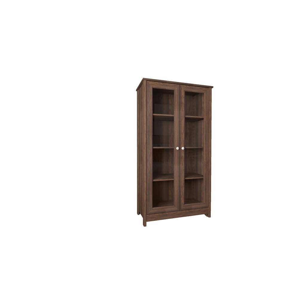 Bertolini Oasis 31.5 in. W Walnut 4-Shelf Accent Bookcase E-961 BE DW