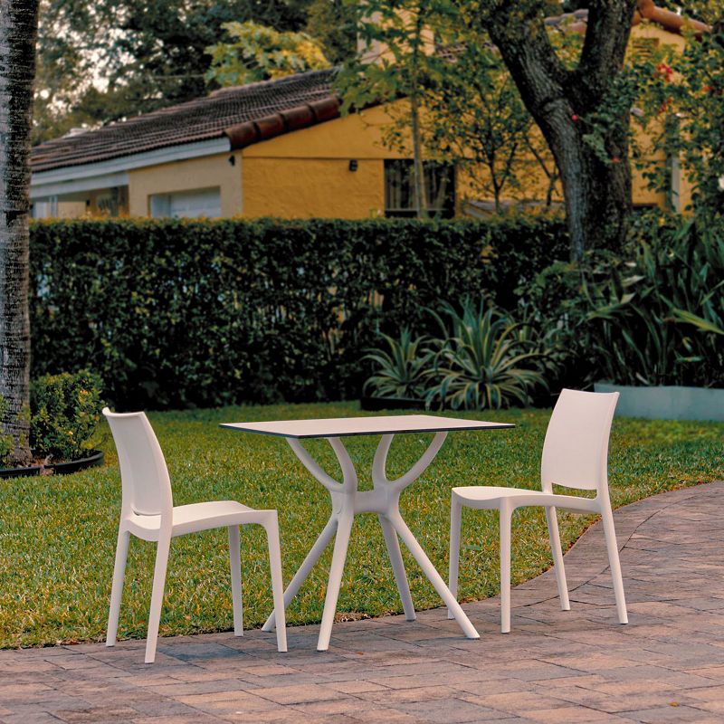 3-Piece White Recyclable Outdoor Patio Dining Set 32