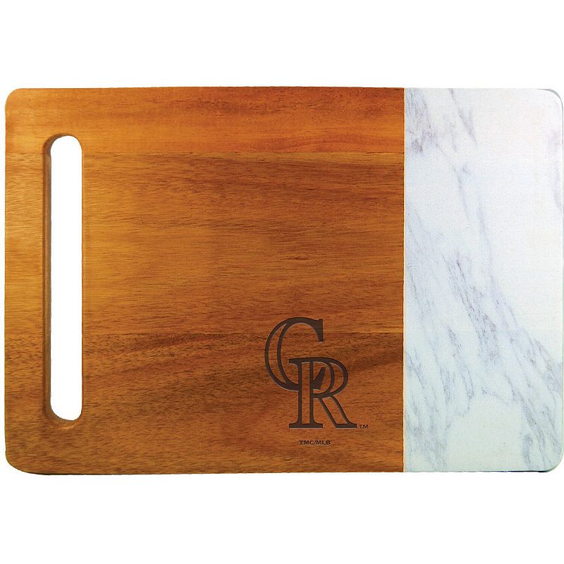 Colorado Rockies Cutting and Serving Board with Faux Marble