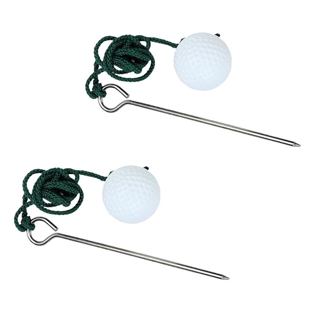 2 Pack Golf Ball with String for Outdoor Ball Toss Lawn Game for Adults