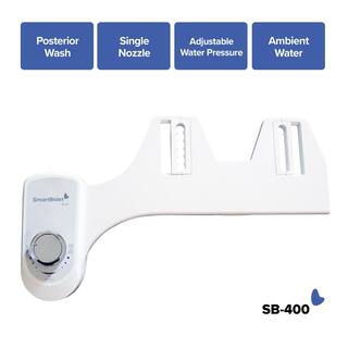 SmartBidet Non-Electric Bidet Attachment with Single Nozzle (Posterior Wash) and Cold Water in White SB-400