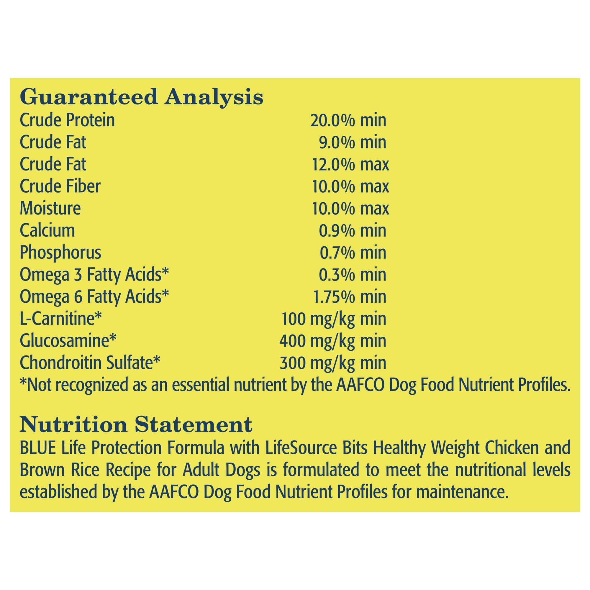 Blue Buffalo Life Protection Formula Chicken and Brown Rice Healthy Weight Dry Dog Food for Adult Dogs Whole Grain 34 lb. Bag