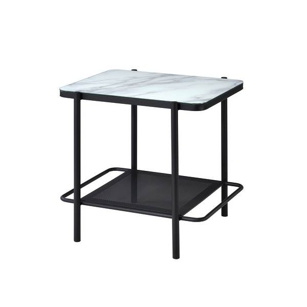 Furniture of America Puetz Contemporary Black 24 inches End Table