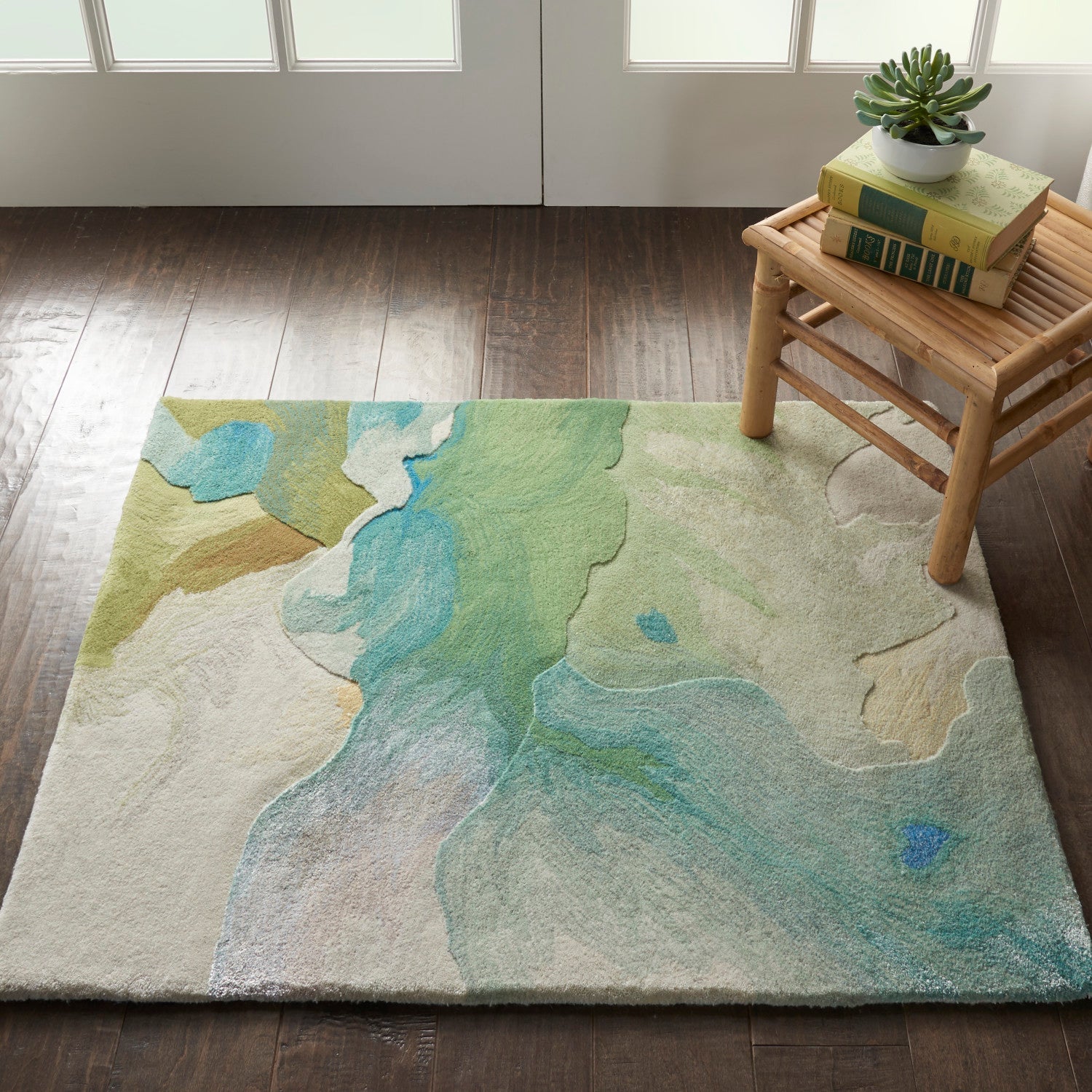 Prismatic Seafoam Modern Rug