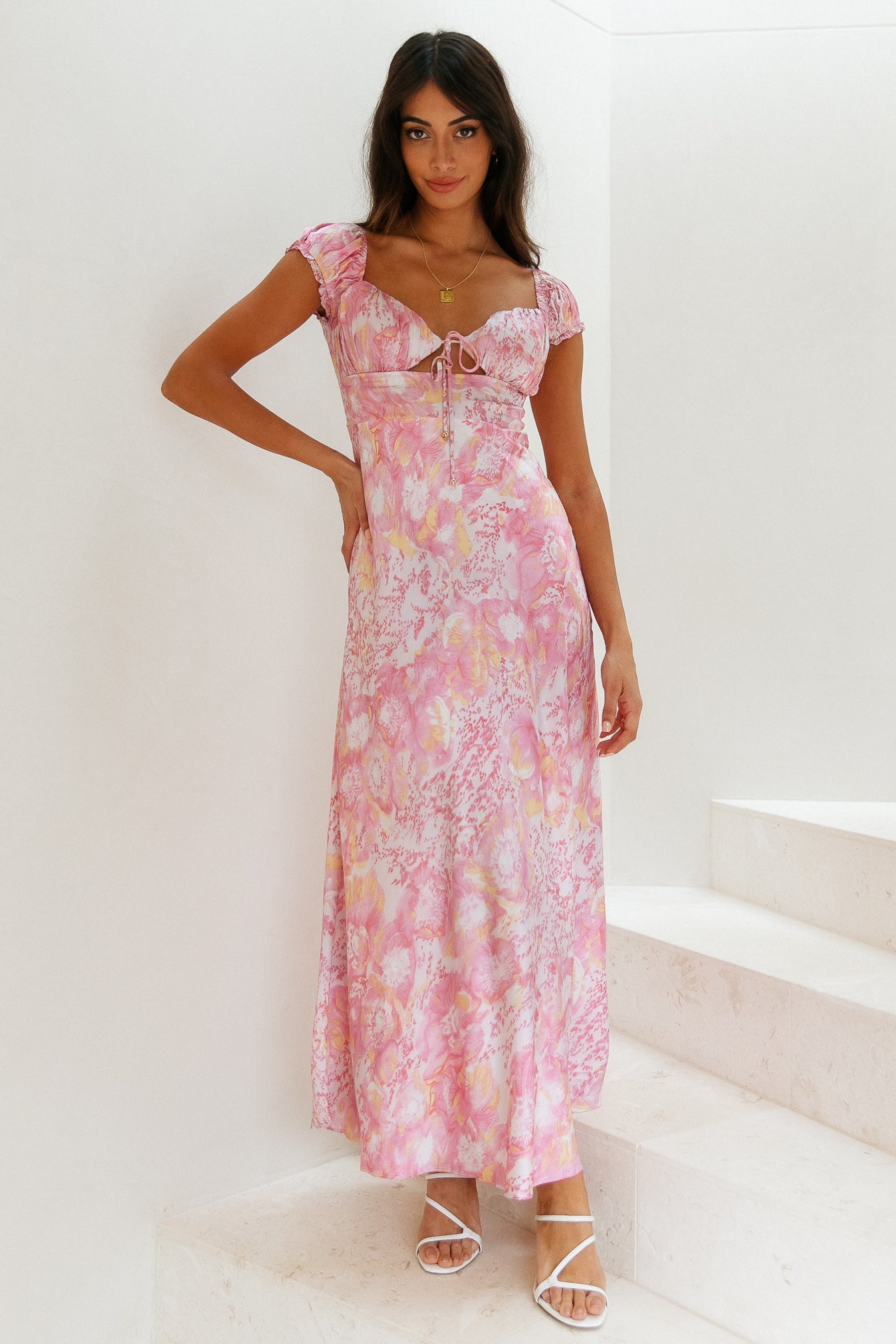 Kingdom Loving Midi Dress Pink