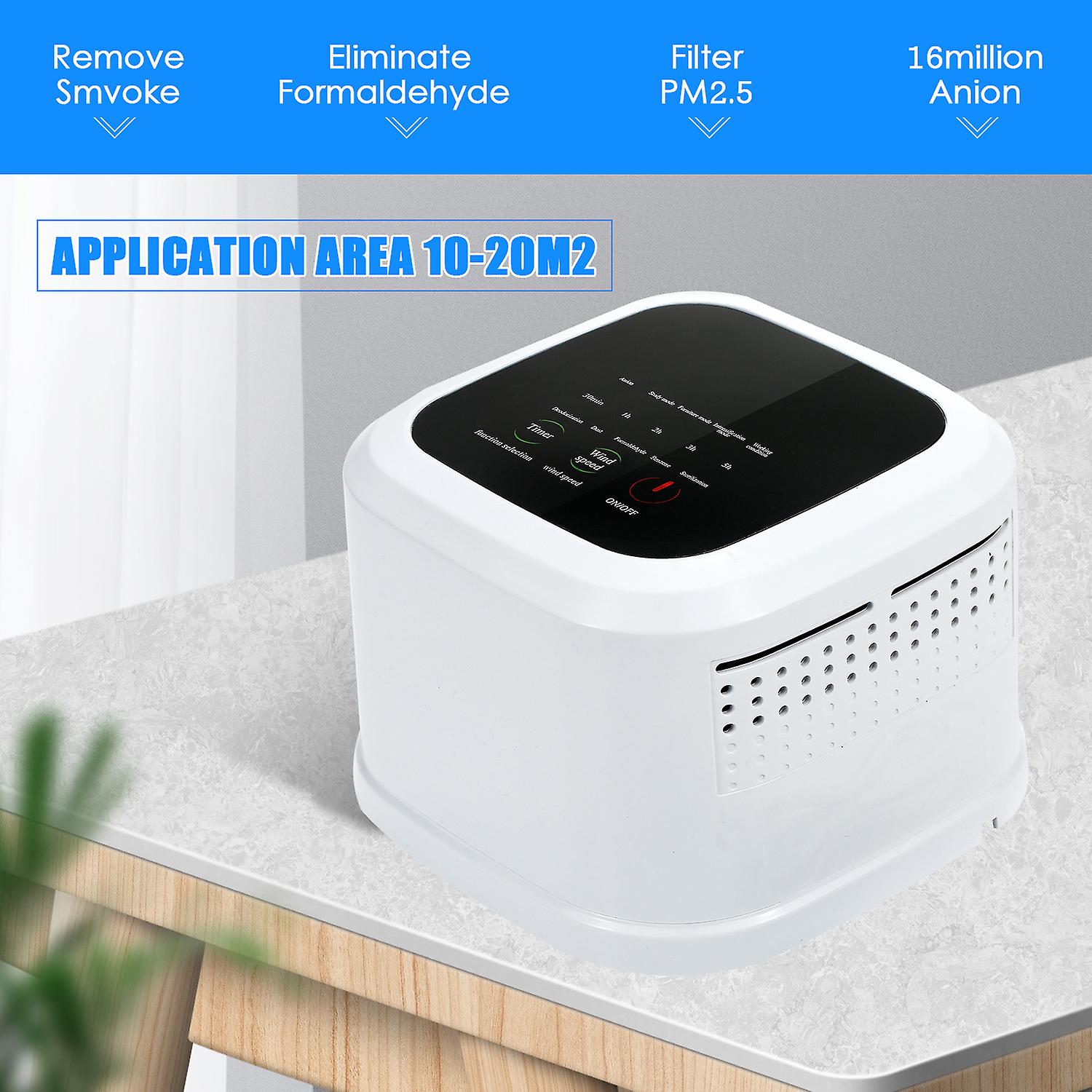 4-in-1 Air Purifier True Hepa Filter Lonizer Air Cleaner Deodorizer For Allergies Dust Odors Quiet Bedroom Odor Eliminator White Eu