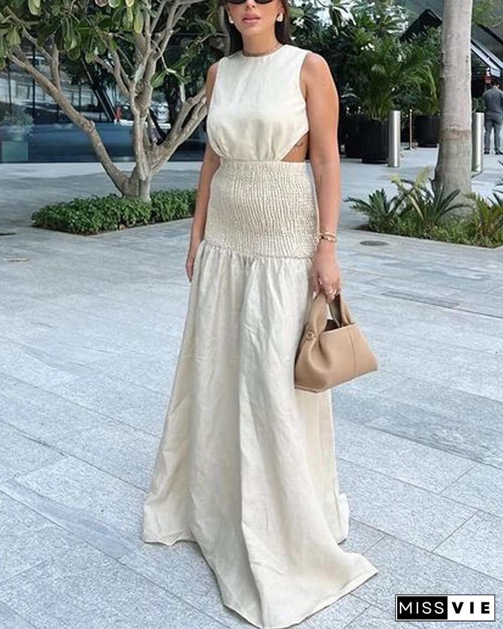 Casual Sleeveless Backless Dress