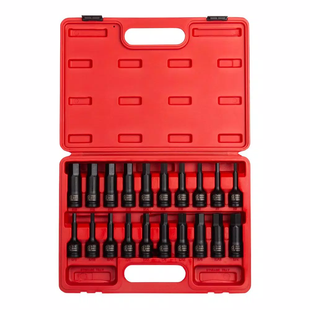 SUNEX TOOLS 1/4 in. Drive SAE and Metric Impact Socket Set (20-Piece) and#8211; XDC Depot