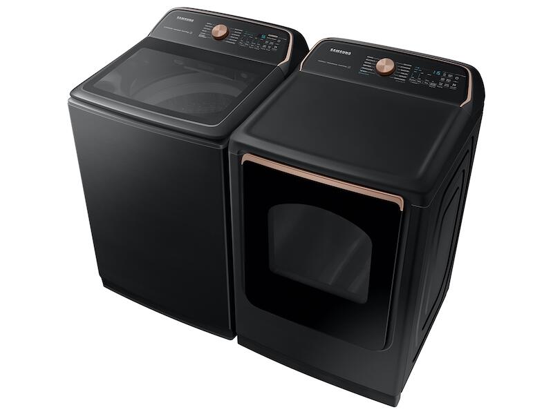 Samsung DVE55A7700V 7.4 Cu. Ft. Smart Electric Dryer With Steam Sanitize+ In Brushed Black