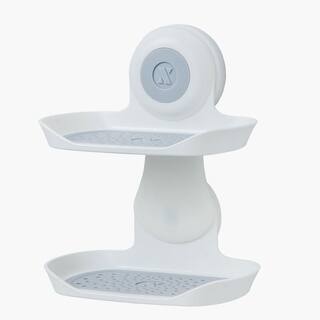 SlipX Solutions Suction Cup Double Soap Saver in White 14015-1