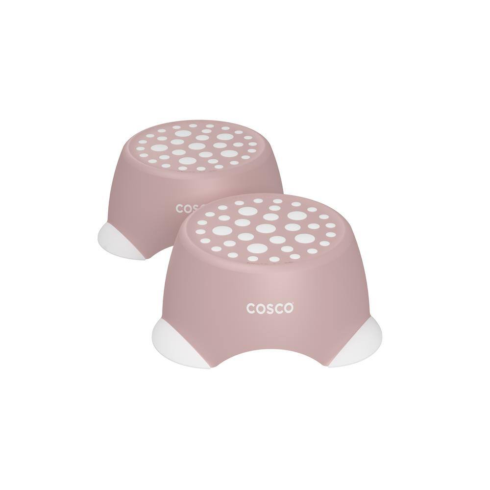 Cosco Kids 1-Step Tall Pink Step Stool (2-Pack) 11908PNK2E