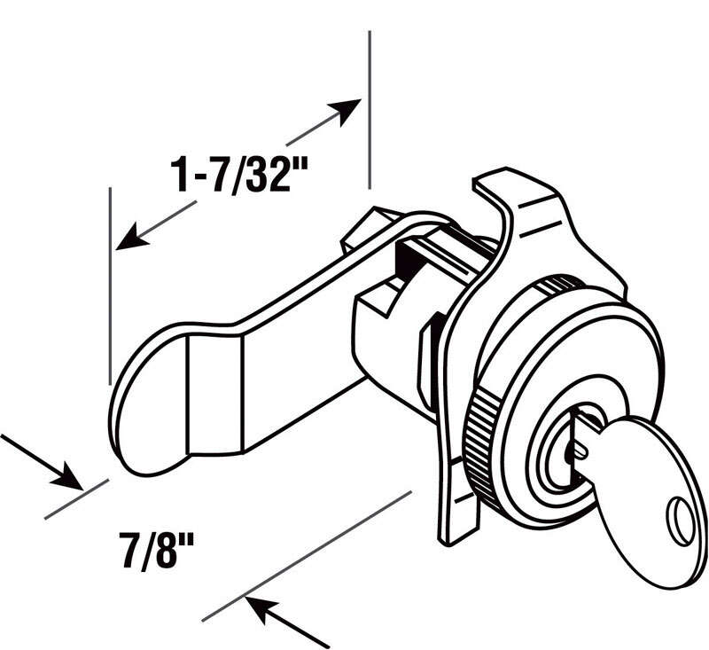 Prime-Line Brushed Nickel Steel Counter Clockwise Mailbox Lock