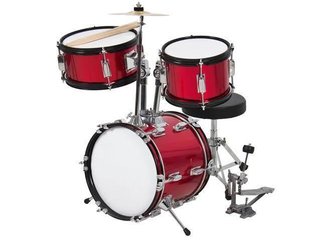 3-Piece Beginners Kids Drum Set – Red