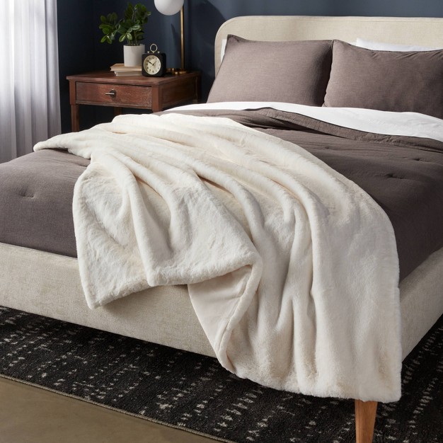 Lush Faux Fur Bed Throw