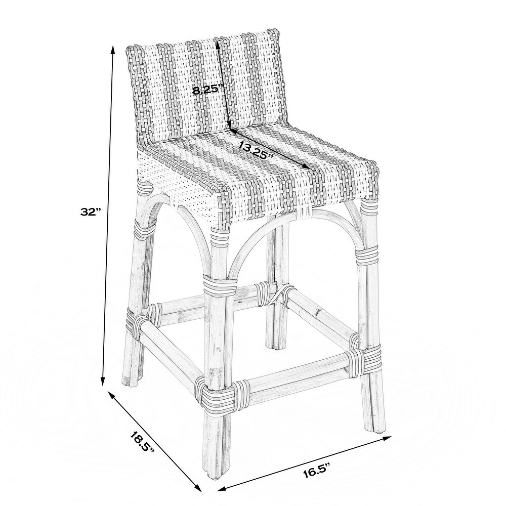 Serienna Rectangular Rattan Low Back 24.5\