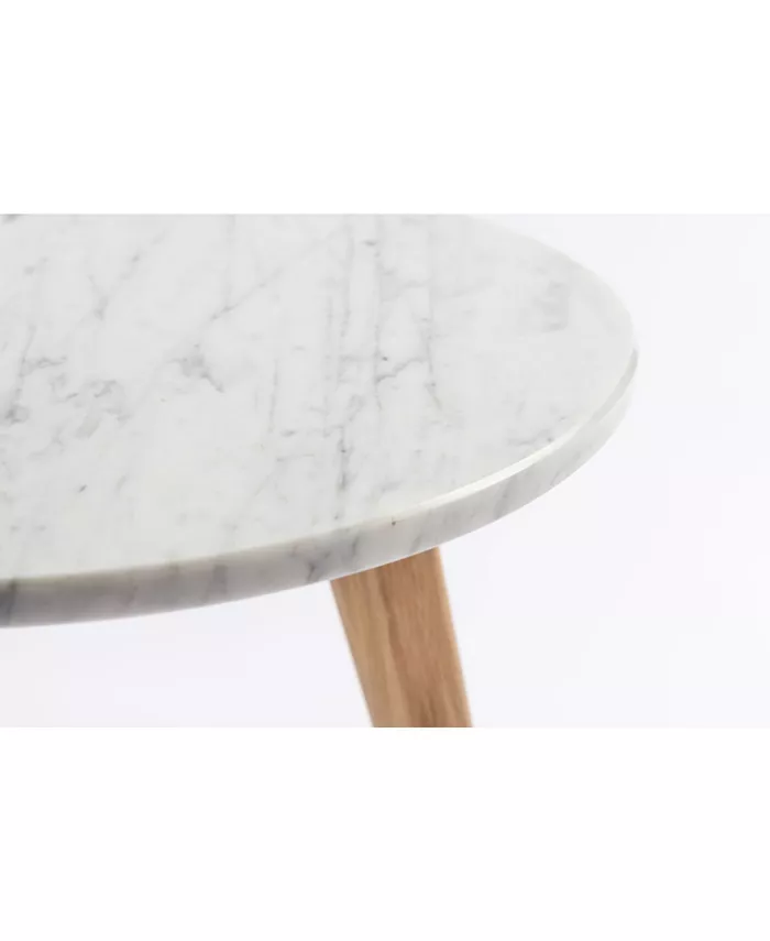 Cenports Cherie Round Marble Side Table