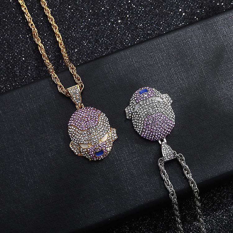 Born Pretty Dragon Ball Broly Frieza Piccolo Majin Buu Anime Cartoon Doll Necklaces Alloy Pendant Chain Choker Goth Hiphop Necklace Boy Gift