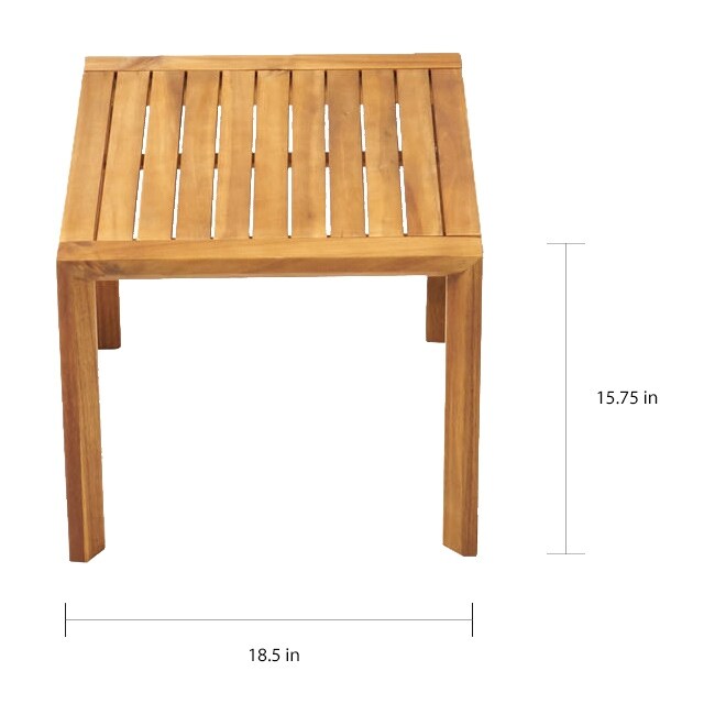 Leah Outdoor 6 Seater Acacia Wood Chat Set by Christopher Knight Home