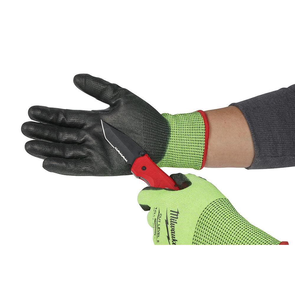 MW High Visibility Cut Level 5 Polyurethane Dipped Gloves 48-73-8950M910 from MW