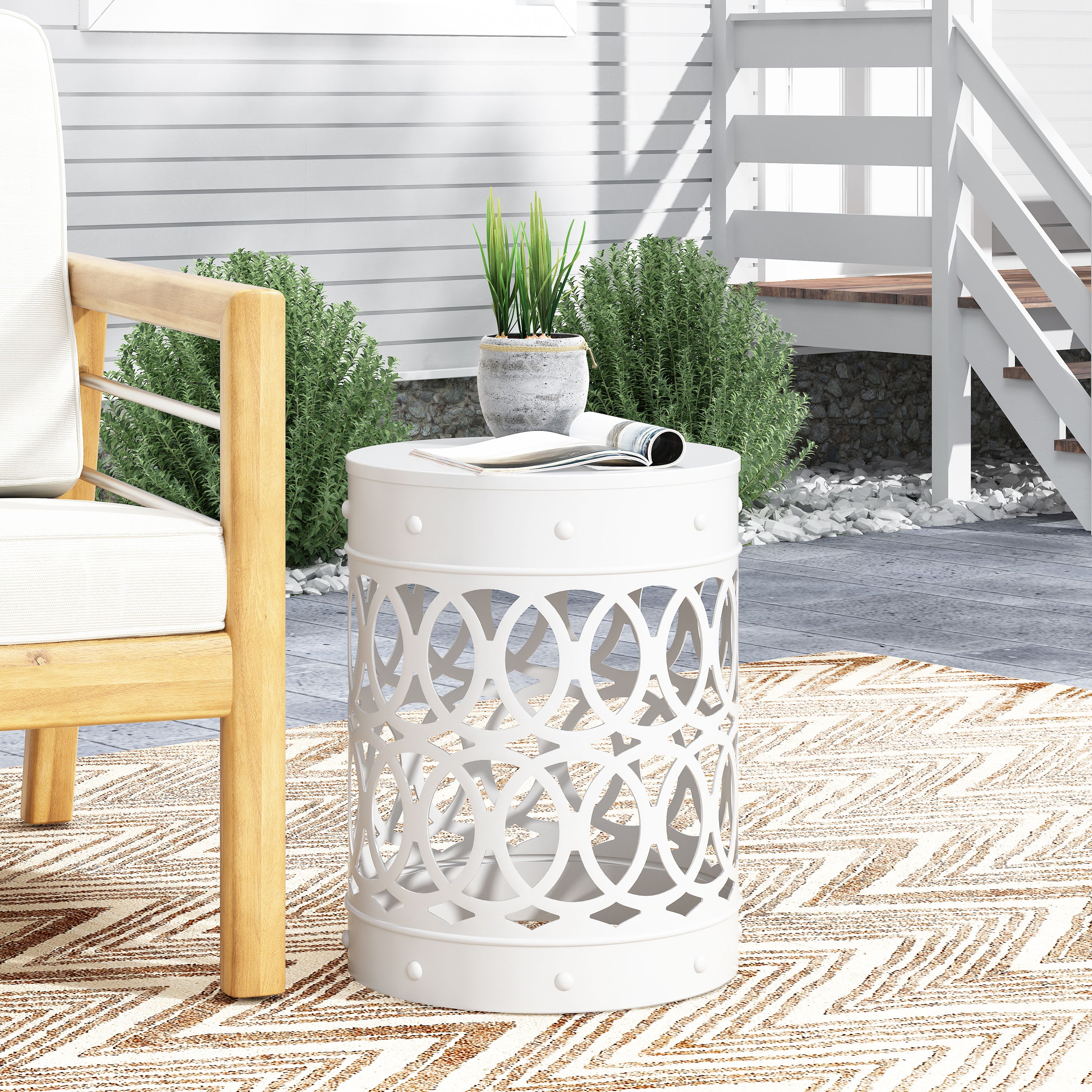 Pellerin Outdoor Metal Side Table