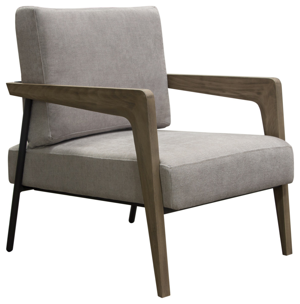 Blair Modern Grey Fabric Wood Arm Accent Chair For Living Room   Transitional   Armchairs And Accent Chairs   by Sideboards and Things  Houzz