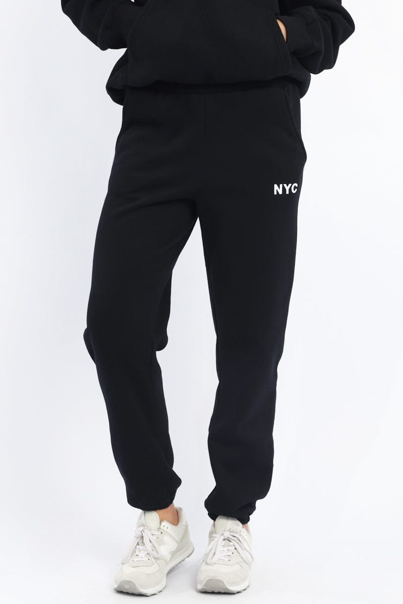 Black Track Pants Jogger