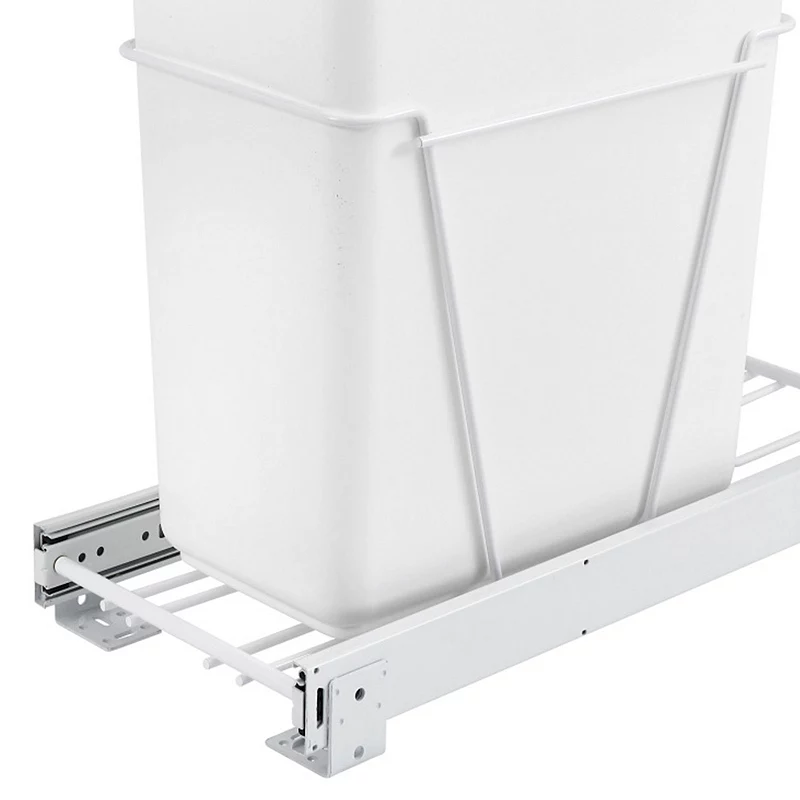 Rev-A-Shelf Single Pull Out Kitchen Cabinet Trash Can 30 Qt， RV-9PB S